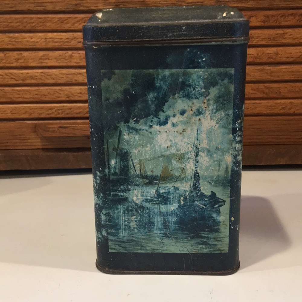 Vintage Tea Canister tin with charming Dutch scenes - Picture 3 of 10